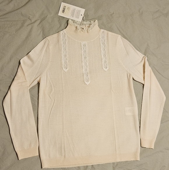 NWT Sezane Tulio Sweater in Ecru in Size S - Picture 4 of 7